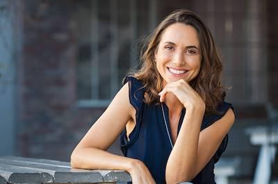 Woman with beautiful teeth smiling
