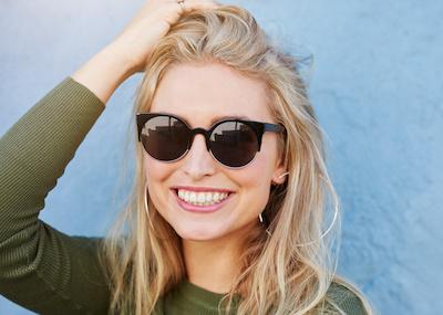 Woman wth sunglasses in Paoli, PA