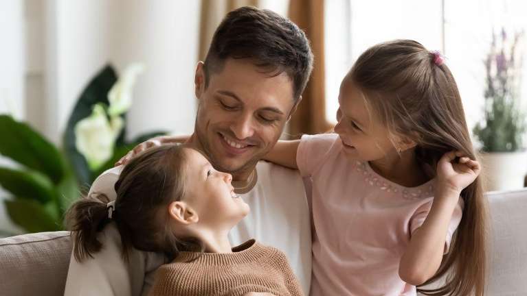 Father and her 2 daughters